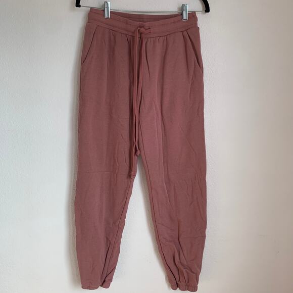 NWT Lulu's Boat House Drawstring Jogger Sweatpants in Mauve Pink - Picture 3 of 10